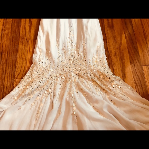 Alyce designer white formal gown - Picture 3 of 5